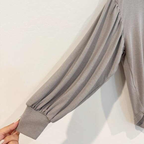 Varley Brannon Oversized Flannel Sweatshirt in Gray Loungewear Cozy Top Size XS - Picture 5 of 11